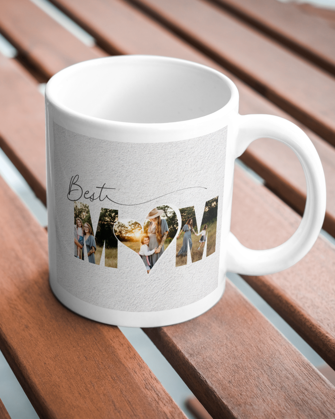 Tazza “Best MOM” con collage fotografico