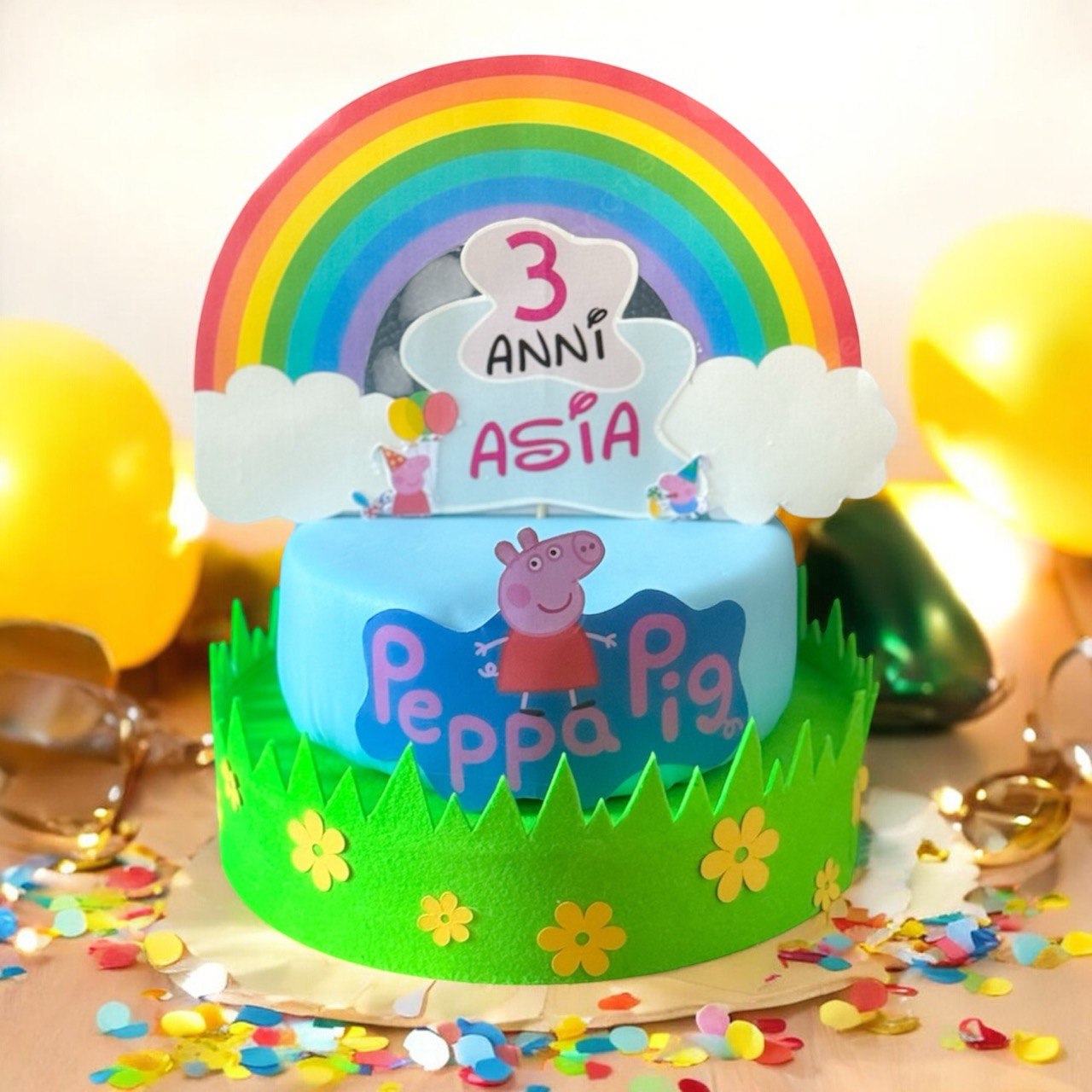 Torta scenografica personalizzata – Tema Peppa Pig