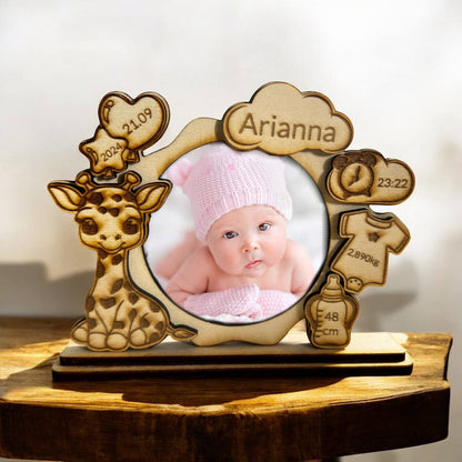 Cornice 3D Personalizzata Nascita – Modello Giraffa