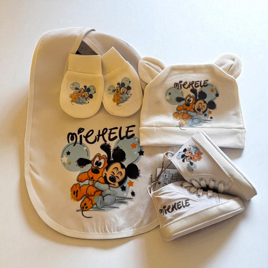 Set Neonato Personalizzato – 4 Pezzi