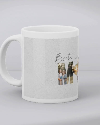 Tazza “Best MOM” con collage fotografico